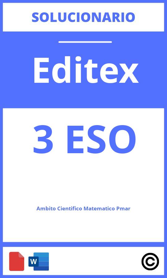 Ambito Científico Matemático Pmar 3 Eso Editex Solucionario