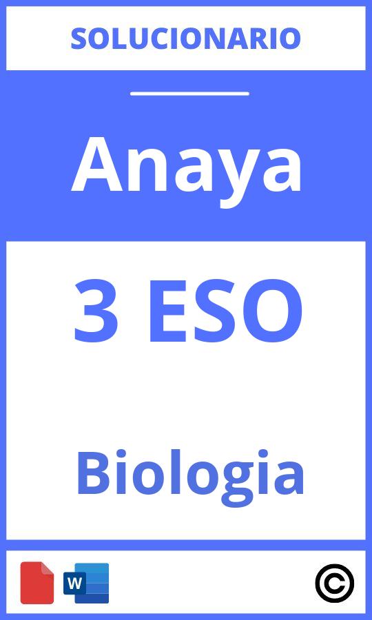Solucionario Biologia 3 Eso Anaya