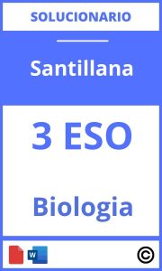 Solucionario Biologia 3 Eso Santillana PDF