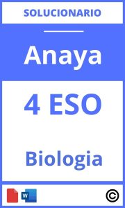 Solucionario Biologia 4 Eso Anaya PDF