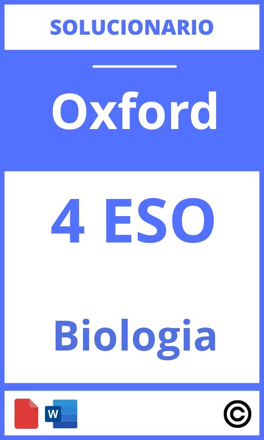 Solucionario Biologia 4 Eso Oxford