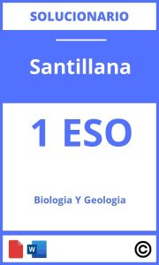 Solucionario Biología Y Geología 1 Eso Santillana PDF
