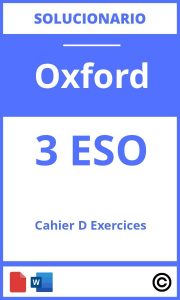 Solucionario Cahier D'Exercices 3 Eso Oxford PDF