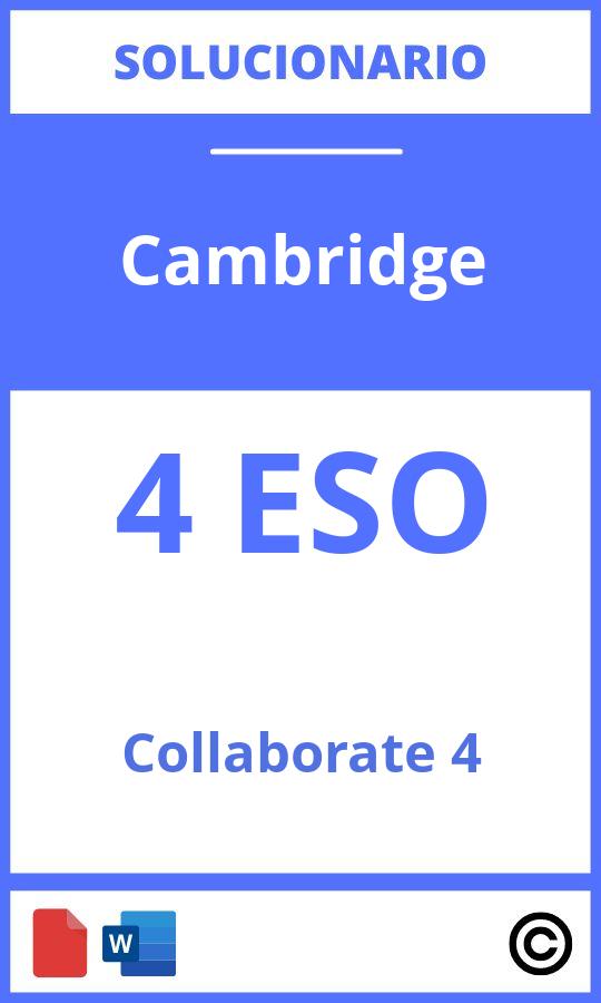 Collaborate 4 Cambridge Solucionario