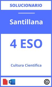 Solucionario Cultura Cientifica 4 Eso Santillana PDF