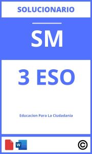 Educación Para La Ciudadanía 3 Eso Sm Solucionario PDF
