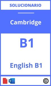 Solucionario Cambridge English B1 PDF