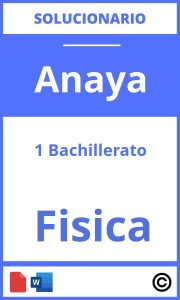Solucionario Anaya Fisica 1 Bachillerato PDF