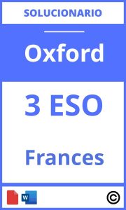Solucionario Francés 3 Eso Oxford PDF