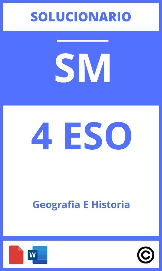 Solucionario Geografía E Historia 4 Eso Sm