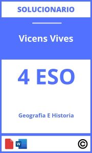 Solucionario Geografia E Historia 4 Eso Vicens Vives PDF