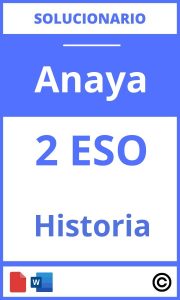 Solucionario Historia 2 Eso Anaya PDF