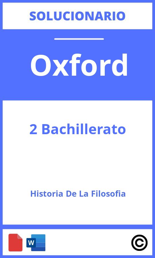 Solucionario Historia De La Filosofía 2 Bachillerato Oxford