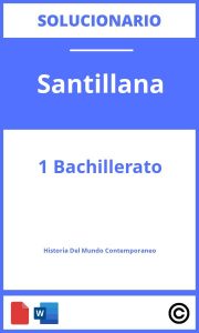 Solucionario Historia Del Mundo Contemporáneo 1 Bachillerato Santillana PDF