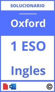 Solucionario Inglés 1 Eso Oxford PDF