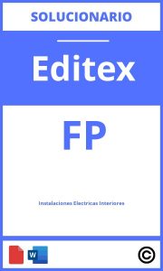 Solucionario Instalaciones Eléctricas Interiores Editex PDF