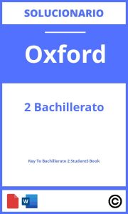 Key To Bachillerato 2 Oxford Solucionario Student'S Book PDF
