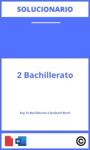 Solucionario Key To Bachillerato 2 Student'S Book PDF