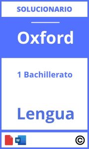 Solucionario Lengua 1 Bachillerato Oxford PDF