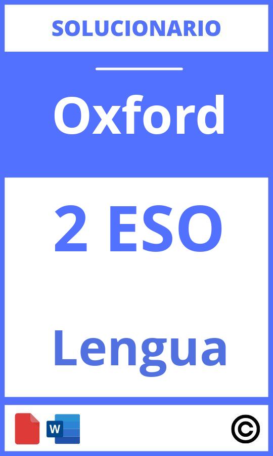 Solucionario Lengua 2 Eso Oxford