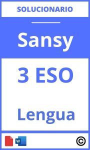 Solucionario Lengua 3 Eso Sansy PDF