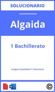 Solucionario Lengua Castellana Y Literatura 1 Bachillerato Algaida PDF