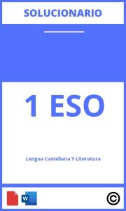 Lengua Castellana Y Literatura 1 Eso Solucionario PDF