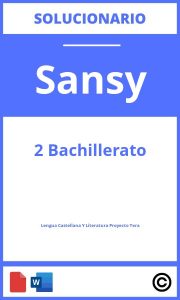 Solucionario Lengua Castellana Y Literatura 2 Bachillerato Sansy Proyecto Tera PDF