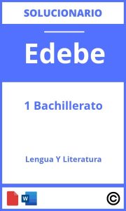 Solucionario Lengua Y Literatura 1 Bachillerato Edebe PDF