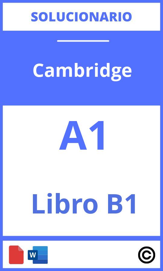 Solucionario Libro Cambridge B1