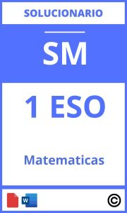 Solucionario Matematicas Sm 1 Eso PDF