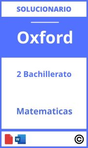 Solucionario Matematicas 2 Bachillerato Oxford PDF