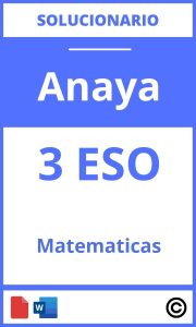 Solucionario De Matematicas 3 Eso Anaya PDF