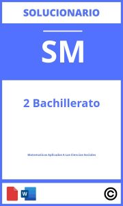 Solucionario Matematicas Aplicadas A Las Ciencias Sociales 2 Bachillerato Sm Savia PDF