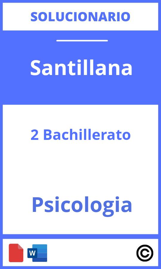 Solucionario Psicología 2 Bachillerato Santillana