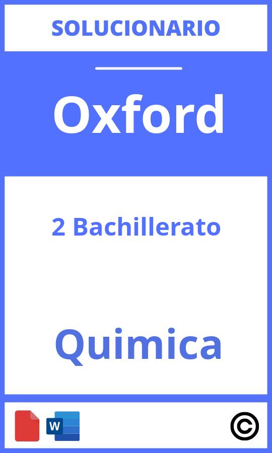 Solucionario Quimica 2 Bachillerato Oxford