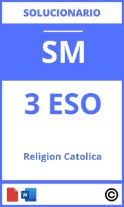 Religion Catolica 3 Eso Sm Solucionario PDF