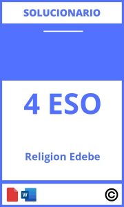 Solucionario Religión 4 Eso Edebé PDF
