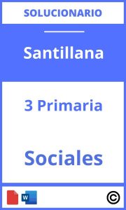 Solucionario Sociales 3 Primaria Santillana PDF