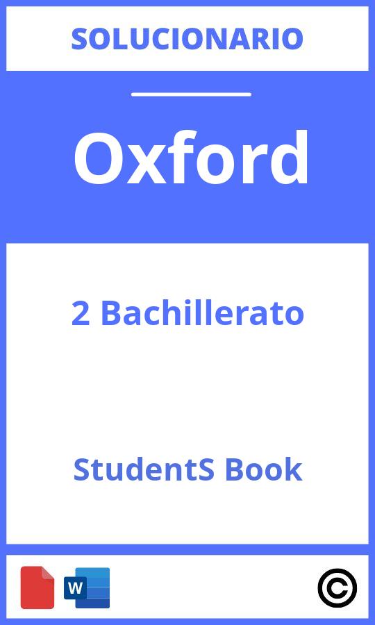 Solucionario Student'S Book 2 Bachillerato Oxford
