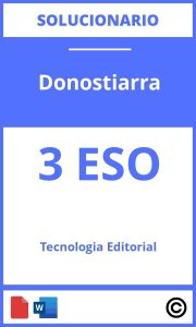 Solucionario Tecnología 3 Eso Editorial Donostiarra PDF