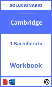 Solucionario Workbook 1 Bachillerato Cambridge PDF